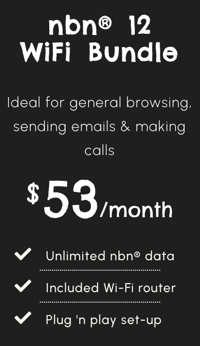 NBN® 12 WiFi Bundle (monthly)