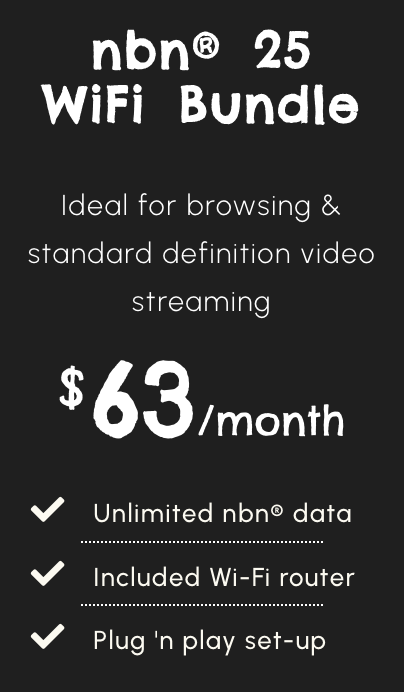 NBN® 25 WiFi Bundle (monthly)