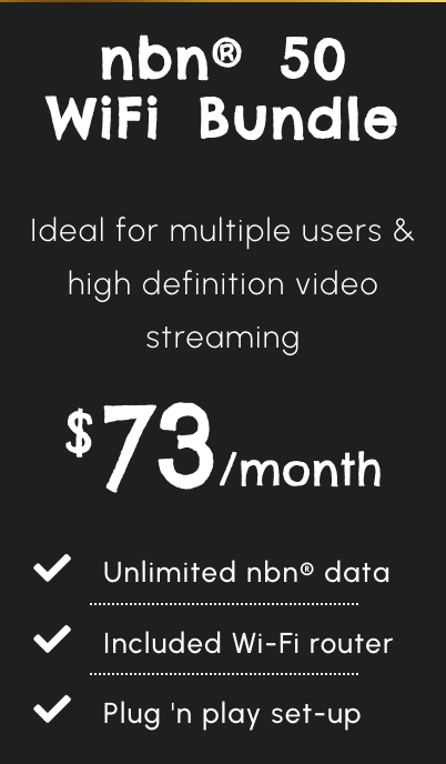 NBN® 50 WiFi Bundle (monthly)