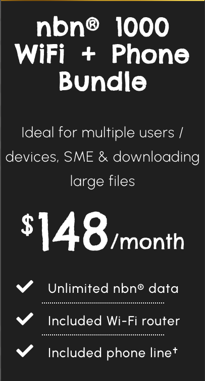 NBN® 1000 WiFi + Phone Bundle (monthly)