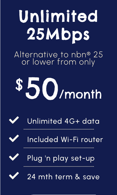 Wireless Unlimited 25Mbps (24mth)