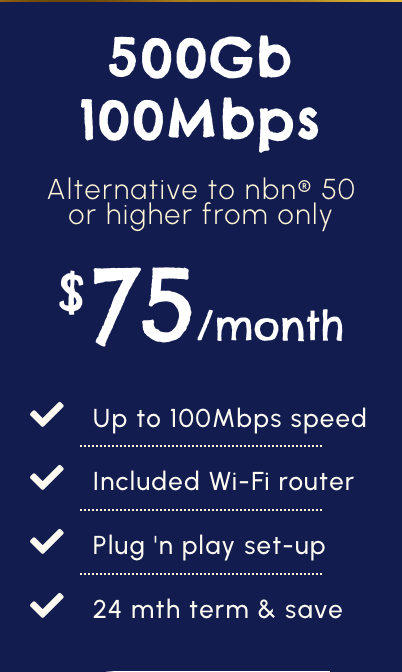 Wireless 500Gb 100Mbps (24mth)