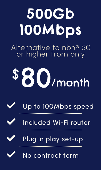 Wireless 500Gb 100Mbps (monthly)